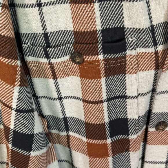 Duluth Trading Co Men's Plaid Shirt - Brown, Black, White size medium - Picture 4 of 5